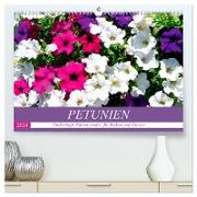 Petunien. Zauberhafte Blütenwunder für Balkon und Garten (hochwertiger Premium Wandkalender 2024 DIN A2 quer), Kunstdruck in Hochglanz