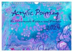 Acrylic Pouring - Faszinierende Farben und Formen (Wandkalender 2024 DIN A4 quer), CALVENDO Monatskalender