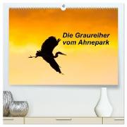 Die Graureiher vom Ahnepark (hochwertiger Premium Wandkalender 2024 DIN A2 quer), Kunstdruck in Hochglanz