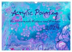 Acrylic Pouring - Faszinierende Farben und Formen (Wandkalender 2024 DIN A3 quer), CALVENDO Monatskalender