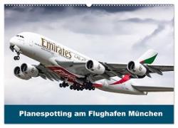 Planespotting am Flughafen München (Wandkalender 2024 DIN A2 quer), CALVENDO Monatskalender