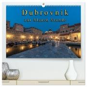 Dubrovnik zur blauen Stunde (hochwertiger Premium Wandkalender 2024 DIN A2 quer), Kunstdruck in Hochglanz