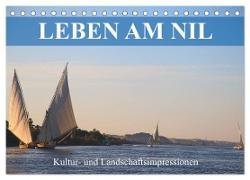 Leben am Nil - Kultur- und Landschaftsimpressionen (Tischkalender 2024 DIN A5 quer), CALVENDO Monatskalender