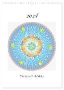 Transluzent-Mandalas (Wandkalender 2024 DIN A3 hoch), CALVENDO Monatskalender