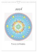 Transluzent-Mandalas (Wandkalender 2024 DIN A4 hoch), CALVENDO Monatskalender