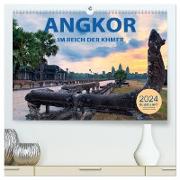 ANGKOR - IM REICH DER KHMER (hochwertiger Premium Wandkalender 2024 DIN A2 quer), Kunstdruck in Hochglanz