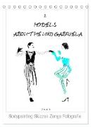 2 MODELS - ABOUT ME UND GABRIELA - Bodypainting Skizzen Zenga Fotografie (Tischkalender 2024 DIN A5 hoch), CALVENDO Monatskalender