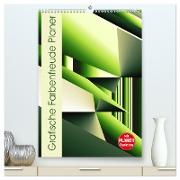 Grafische Farbenfreude Planer (hochwertiger Premium Wandkalender 2024 DIN A2 hoch), Kunstdruck in Hochglanz