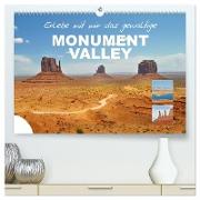 Erlebe mit mir das gewaltige Monument Valley (hochwertiger Premium Wandkalender 2024 DIN A2 quer), Kunstdruck in Hochglanz