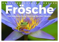 Frösche - Die wunderschöne Welt der bunten Hüpfer. (Tischkalender 2024 DIN A5 quer), CALVENDO Monatskalender