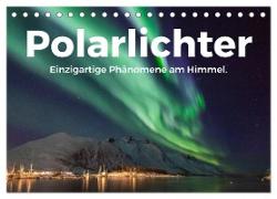 Polarlichter - Einzigartige Phänomene am Himmel. (Tischkalender 2024 DIN A5 quer), CALVENDO Monatskalender