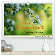 Blumenfreude Terminkalender (hochwertiger Premium Wandkalender 2024 DIN A2 quer), Kunstdruck in Hochglanz