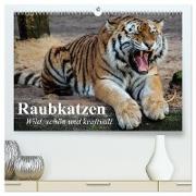 Raubkatzen. Wild, schön und kraftvoll (hochwertiger Premium Wandkalender 2024 DIN A2 quer), Kunstdruck in Hochglanz