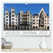 Leipzig Fassade 2024 (hochwertiger Premium Wandkalender 2024 DIN A2 quer), Kunstdruck in Hochglanz