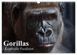 Gorillas. Kraftvolle Pazifisten (Wandkalender 2024 DIN A3 quer), CALVENDO Monatskalender