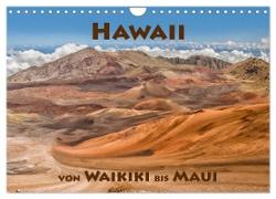 Hawii von Waikiki bis Maui (Wandkalender 2024 DIN A4 quer), CALVENDO Monatskalender