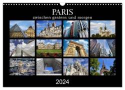 Paris - zwischen gestern und morgen (Wandkalender 2024 DIN A3 quer), CALVENDO Monatskalender