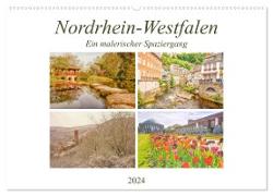 Nordrhein-Westfalen - Ein malerischer Spaziergang (Wandkalender 2024 DIN A2 quer), CALVENDO Monatskalender
