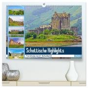 Schottische Highlights Rundreise durch Schottland (hochwertiger Premium Wandkalender 2024 DIN A2 quer), Kunstdruck in Hochglanz