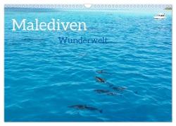MALEDIVEN Wunderwelt (Wandkalender 2024 DIN A3 quer), CALVENDO Monatskalender