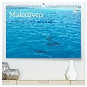 MALEDIVEN Wunderwelt (hochwertiger Premium Wandkalender 2024 DIN A2 quer), Kunstdruck in Hochglanz