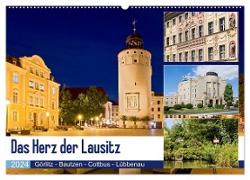 Das Herz der Lausitz Görlitz - Bautzen - Cottbus - Lübbenau (Wandkalender 2024 DIN A2 quer), CALVENDO Monatskalender