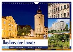 Das Herz der Lausitz Görlitz - Bautzen - Cottbus - Lübbenau (Wandkalender 2024 DIN A4 quer), CALVENDO Monatskalender