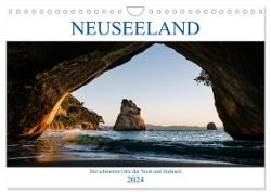 Neuseeland - Die schönsten Orte der Nord- und Südinsel (Wandkalender 2024 DIN A4 quer), CALVENDO Monatskalender