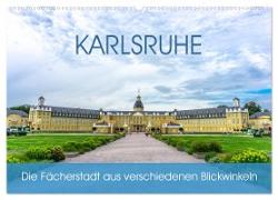 Karlsruhe Die Fächerstadt aus verschiedenen Blickwinkeln (Wandkalender 2024 DIN A2 quer), CALVENDO Monatskalender
