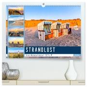 STRANDLUST Nordseeinsel Sylt (hochwertiger Premium Wandkalender 2024 DIN A2 quer), Kunstdruck in Hochglanz