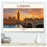London Sehenswürdigkeiten (hochwertiger Premium Wandkalender 2024 DIN A2 quer), Kunstdruck in Hochglanz