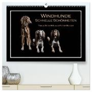 Windhunde - Schnelle Schönheiten (hochwertiger Premium Wandkalender 2024 DIN A2 quer), Kunstdruck in Hochglanz