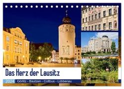 Das Herz der Lausitz Görlitz - Bautzen - Cottbus - Lübbenau (Tischkalender 2024 DIN A5 quer), CALVENDO Monatskalender