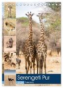 Serengeti Pur - Tansania (Tischkalender 2024 DIN A5 hoch), CALVENDO Monatskalender