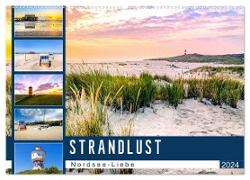 Strandlust Nordsee-Liebe (Wandkalender 2024 DIN A2 quer), CALVENDO Monatskalender