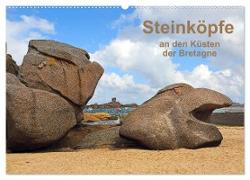 Steinköpfe an den Küsten der Bretagne (Wandkalender 2024 DIN A2 quer), CALVENDO Monatskalender