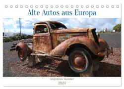 Alte Autos aus Europa (Tischkalender 2024 DIN A5 quer), CALVENDO Monatskalender