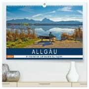 ALLGÄU, im Wandel der Jahreszeiten. (hochwertiger Premium Wandkalender 2024 DIN A2 quer), Kunstdruck in Hochglanz