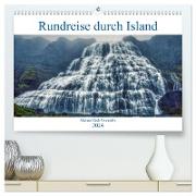 Eine Rundreise durch Island (hochwertiger Premium Wandkalender 2024 DIN A2 quer), Kunstdruck in Hochglanz