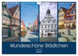 Wunderschöne Städtchen (Wandkalender 2024 DIN A4 quer), CALVENDO Monatskalender