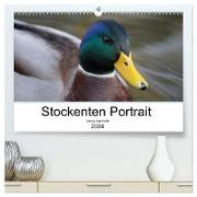 Stockenten Portrait (hochwertiger Premium Wandkalender 2024 DIN A2 quer), Kunstdruck in Hochglanz