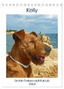 Kelly - Ein Irish Terrier macht Urlaub (Tischkalender 2024 DIN A5 hoch), CALVENDO Monatskalender
