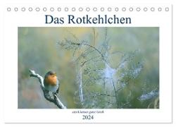 Das Rotkehlchen, ein Kleiner ganz Groß (Tischkalender 2024 DIN A5 quer), CALVENDO Monatskalender