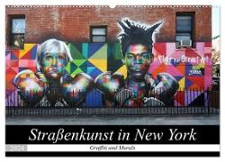 Straßenkunst in New York - Graffiti und Murals (Wandkalender 2024 DIN A2 quer), CALVENDO Monatskalender