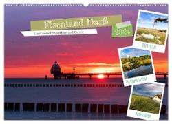 Fischland Darß - Land zwischen Bodden und Ostsee (Wandkalender 2024 DIN A2 quer), CALVENDO Monatskalender