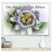 Die Magie der lila Blüten (hochwertiger Premium Wandkalender 2024 DIN A2 quer), Kunstdruck in Hochglanz