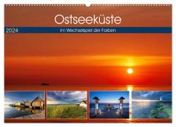 Ostseeküste - im Wechselspiel der Farben (Wandkalender 2024 DIN A2 quer), CALVENDO Monatskalender