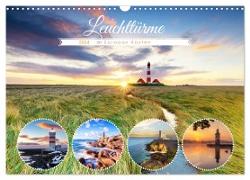 Leuchttürme - an Europas Küsten (Wandkalender 2024 DIN A3 quer), CALVENDO Monatskalender