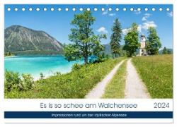 Es is so schee am Walchensee 2024 (Tischkalender 2024 DIN A5 quer), CALVENDO Monatskalender