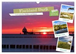 Fischland Darß - Land zwischen Bodden und Ostsee (Wandkalender 2024 DIN A3 quer), CALVENDO Monatskalender